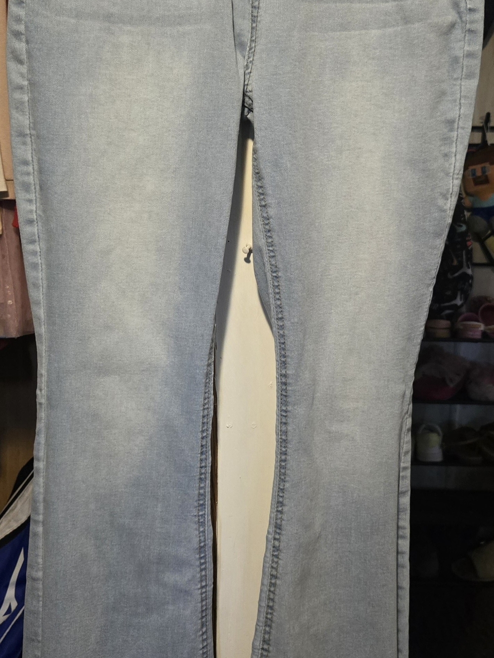 William Rast Pale Blue Wide-Leg Flare Jeans